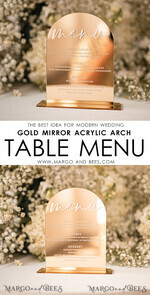 TABLE DECOR SIGNS Acrylic table decor Numbers Acrylic Arch Table menu, Gold Mirror Acrylic and gold Sign, Gold Plexi Table Numbers, Luxury Wedding Table Decor, 3D Wedding Signage Golden mirror table numbers10