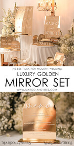 TABLE DECOR SIGNS Acrylic table decor Numbers Acrylic Arch Table menu, Gold Mirror Acrylic and gold Sign, Gold Plexi Table Numbers, Luxury Wedding Table Decor, 3D Wedding Signage Golden mirror table numbers10