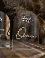 TABLE DECOR SIGNS Acrylic table decor Numbers Transparent Acrylic Arch Table Numbers, Clear Acrylic And Gold Signs, Gold Plexi Table Numbers, Luxury Wedding Table Decor, Wedding Signage Golden Mirror Number6