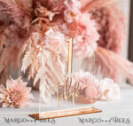 TABLE DECOR SIGNS Acrylic table decor Numbers Acrylic Arch Table Numbers, Clear Acrylic And Gold Sign, Gold Plexi Table Numbers, Luxury Wedding Table Decor, Wedding Signage Golden Mirror Table Numbers25