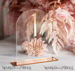 TABLE DECOR SIGNS Acrylic table decor Numbers Acrylic Arch Table Numbers, Clear Acrylic And Gold Sign, Gold Plexi Table Numbers, Luxury Wedding Table Decor, Wedding Signage Golden Mirror Table Numbers25