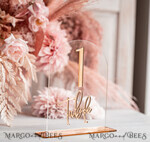 TABLE DECOR SIGNS Acrylic table decor Numbers Acrylic Arch Table Numbers, Clear Acrylic And Gold Sign, Gold Plexi Table Numbers, Luxury Wedding Table Decor, Wedding Signage Golden Mirror Table Numbers25