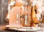 TABLE DECOR SIGNS Acrylic table decor Numbers Acrylic Arch Table Numbers, Clear Acrylic and golden Sign, Gold Plexi Table Numbers, Luxury Wedding Table Decor, 3D Golden mirror Wedding Signage, Editable Text10