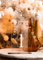 TABLE DECOR SIGNS Acrylic table decor Numbers Acrylic Arch Table Numbers, Clear Acrylic and golden Sign, Gold Plexi Table Numbers, Luxury Wedding Table Decor, 3D Golden mirror Wedding Signage, Editable Text10