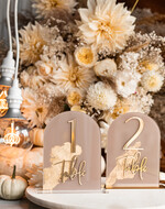 TABLE DECOR SIGNS Acrylic table decor Numbers Acrylic Arch Beige Table Numbers, Clear Acrylic and gold table numbers, Nude Taupe Gold Plexi Table Numbers, Tan Luxury Wedding Table Decor, Earthy Wedding Sign34