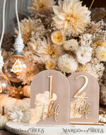 TABLE DECOR SIGNS Acrylic table decor Numbers Acrylic Arch Beige Table Numbers, Clear Acrylic and gold table numbers, Nude Taupe Gold Plexi Table Numbers, Tan Luxury Wedding Table Decor, Earthy Wedding Sign34