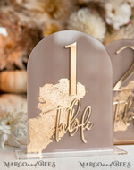 TABLE DECOR SIGNS Acrylic table decor Numbers Acrylic Arch Beige Table Numbers, Clear Acrylic and gold table numbers, Nude Taupe Gold Plexi Table Numbers, Tan Luxury Wedding Table Decor, Earthy Wedding Sign34