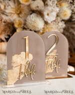 TABLE DECOR SIGNS Acrylic table decor Numbers Acrylic Arch Beige Table Numbers, Clear Acrylic and gold table numbers, Nude Taupe Gold Plexi Table Numbers, Tan Luxury Wedding Table Decor, Earthy Wedding Sign34
