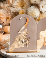 TABLE DECOR SIGNS Acrylic table decor Numbers Acrylic Arch Beige Table Numbers, Clear Acrylic and gold table numbers, Nude Taupe Gold Plexi Table Numbers, Tan Luxury Wedding Table Decor, Earthy Wedding Sign34