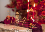 TABLE DECOR SIGNS Acrylic table decor Numbers Transparent Acrylic Table Numbers, Clear Acrylic And Gold Sign, Gold Plexi Table Numbers, Luxury Wedding Table Decor, Wedding Signage Golden Mirror Table Number6
