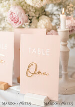 TABLE DECOR SIGNS Acrylic table decor Numbers Wedding table numbers, Pink and Gold Table numbers,  Acrylic table numbers, Set of Table Numbers, Centerpieces Luxury Decorations, Wedding Table Numbers BpPXSet12