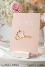 TABLE DECOR SIGNS Acrylic table decor Numbers Wedding table numbers, Pink and Gold Table numbers,  Acrylic table numbers, Set of Table Numbers, Centerpieces Luxury Decorations, Wedding Table Numbers BpPXSet12