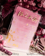 TABLE DECOR SIGNS Acrylic table decor Numbers Ombre Painted Pale pink Mauve Acrylic modern Table menu, Dusty Rose Acrylic & gold Sign, Gold Plexi Table Number, Luxury Wedding Table Decor, 3D Wedding Signage31