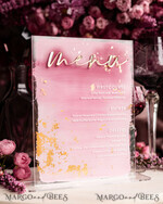 TABLE DECOR SIGNS Acrylic table decor Numbers Ombre Painted Pale pink Mauve Acrylic modern Table menu, Dusty Rose Acrylic & gold Sign, Gold Plexi Table Number, Luxury Wedding Table Decor, 3D Wedding Signage31