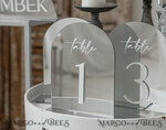TABLE DECOR SIGNS Acrylic table decor Numbers Arch Acrylic Table Numbers Silver Acrylic Sign, Silver Plexi Table Numbers, Luxury Wedding Table Decor Centerpieces Decorations, SvS8