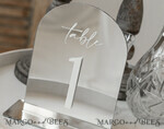 TABLE DECOR SIGNS Acrylic table decor Numbers Arch Acrylic Table Numbers Silver Acrylic Sign, Silver Plexi Table Numbers, Luxury Wedding Table Decor Centerpieces Decorations, SvS8