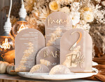 TABLE DECOR SIGNS Acrylic table decor Numbers Acrylic Arch Cappuccino Bar Menu, Clear Acrylic And Gold Bar Menu, Nude Taupe Gold Plexi Drink Bar Menu, Tan Luxury Wedding Drink Bar Table Decor, Earthy Wedding Signage Golden Mirror Bar Menu45