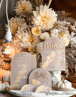 TABLE DECOR SIGNS Acrylic table decor Numbers Acrylic Arch Cappuccino Bar Menu, Clear Acrylic And Gold Bar Menu, Nude Taupe Gold Plexi Drink Bar Menu, Tan Luxury Wedding Drink Bar Table Decor, Earthy Wedding Signage Golden Mirror Bar Menu45