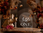 TABLE DECOR SIGNS Acrylic table decor Numbers Transparent Acrylic Arch Table Numbers, Simple Clear Acrylic Sign, Plexi Table Numbers With Stand, Luxury Wedding Table Decor, Wedding Signage Table Numbers5