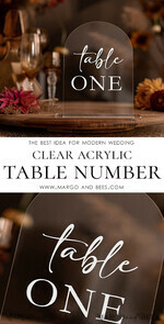 TABLE DECOR SIGNS Acrylic table decor Numbers Transparent Acrylic Arch Table Numbers, Simple Clear Acrylic Sign, Plexi Table Numbers With Stand, Luxury Wedding Table Decor, Wedding Signage Table Numbers5