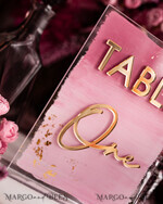 TABLE DECOR SIGNS Acrylic table decor Numbers Pale Pink Ombre Mauve Acrylic Table Numbers, Dusty Rose Acrylic & gold Sign, Golden Plum Plexi Table Numbers, Luxury Purple Wedding Table Decor, Wedding Signage13