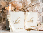 HOCHZEITSVERSPRECHEN  
 Acrylklar Gold Braut- und Bräutigam-Eidbücher, Hochzeitsgelübde, personalisierte Eid-Heftchen, seine und ihre Eidbücher, maßgeschneiderte Hochzeitsgelübde-Boxen, Brautparty-Geschenk24