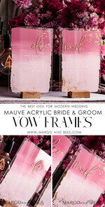 WEDDING VOWS Acrylic Clear Gold Acrylic Ombre Bride and groom vow books, wedding vow books, personalized vow booklets, his and her vow books, custom wedding vows, bridal shower gift16