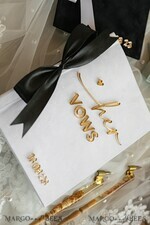 WEDDING VOWS Acrylic Clear Gold Elegant Classic Bride and groom vow books, Black White Gold wedding vow books set of two, Velvet personalized vow booklets, Golden Mirror his and her vow books, Acrylic His Hers Gold custom wedding vow cases, bridal shower gift23