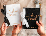 WEDDING VOWS Acrylic Clear Gold Elegant Classic Bride and groom vow books, Black White Gold wedding vow books set of two, Velvet personalized vow booklets, Golden Mirror his and her vow books, Acrylic His Hers Gold custom wedding vow cases, bridal shower gift23