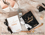 WEDDING VOWS Acrylic Clear Gold Elegant Classic Bride and groom vow books, Black White Gold wedding vow books set of two, Velvet personalized vow booklets, Golden Mirror his and her vow books, Acrylic His Hers Gold custom wedding vow cases, bridal shower gift23