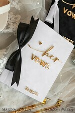 WEDDING VOWS Acrylic Clear Gold Elegant Classic Bride and groom vow books, Black White Gold wedding vow books set of two, Velvet personalized vow booklets, Golden Mirror his and her vow books, Acrylic His Hers Gold custom wedding vow cases, bridal shower gift23