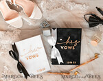WEDDING VOWS Acrylic Clear Gold Elegant Classic Bride and groom vow books, Black White Gold wedding vow books set of two, Velvet personalized vow booklets, Golden Mirror his and her vow books, Acrylic His Hers Gold custom wedding vow cases, bridal shower gift23