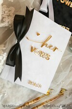 WEDDING VOWS Acrylic Clear Gold Elegant Classic Bride and groom vow books, Black White Gold wedding vow books set of two, Velvet personalized vow booklets, Golden Mirror his and her vow books, Acrylic His Hers Gold custom wedding vow cases, bridal shower gift23