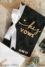 WEDDING VOWS Acrylic Clear Gold Elegant Classic Bride and groom vow books, Black White Gold wedding vow books set of two, Velvet personalized vow booklets, Golden Mirror his and her vow books, Acrylic His Hers Gold custom wedding vow cases, bridal shower gift23