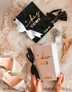 WEDDING VOWS Acrylic Clear Gold Elegant Classic Bride and groom vow books, Black White Gold wedding vow books set of two, Velvet personalized vow booklets, Golden Mirror his and her vow books, Acrylic His Hers Gold custom wedding vow cases, bridal shower gift23