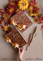 HOCHZEITSVERSPRECHEN  
 Acrylklar Gold Terracotta Fall Braut und Bräutigam Gelübde Bücher, Burnt Orange Hochzeitsgelübde Bücher Set von zwei, Samt Rost personalisierte Gelübde Heftchen, Golden Mirror seine und ihre Gelübde Bücher, Acryl Kupfer Gold maßgeschneiderte Hochzeitsgelübde Fälle, Hochzeitsduschen Geschenk17