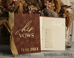 WEDDING VOWS Acrylic Clear Gold Terracotta Fall Bride and groom vow books, Burnt Orange wedding vow books set of two, Velvet rust personalized vow booklets, Golden Mirror his and her vow books, Acrylic Copper Gold custom wedding vow cases, bridal shower gift13
