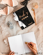 WEDDING VOWS Acrylic Clear Gold Elegant Classic Bride and groom vow books, Black White Gold wedding vow books set of two, Velvet personalized vow booklets, Golden Mirror his and her vow books, Acrylic His Hers Gold custom wedding vow cases, bridal shower gift17