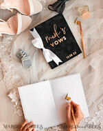 WEDDING VOWS Acrylic Clear Gold Elegant Classic Bride and groom vow books, Black White Gold wedding vow books set of two, Velvet personalized vow booklets, Golden Mirror his and her vow books, Acrylic His Hers Gold custom wedding vow cases, bridal shower gift17