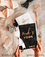 WEDDING VOWS Acrylic Clear Gold Elegant Classic Bride and groom vow books, Black White Gold wedding vow books set of two, Velvet personalized vow booklets, Golden Mirror his and her vow books, Acrylic His Hers Gold custom wedding vow cases, bridal shower gift17
