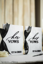 WEDDING VOWS Acrylic Clear Gold Elegant Classic Bride and groom vow books, Black White wedding vow books set of two, Velvet personalized vow booklets, Golden Mirror his and her vow books, Acrylic His Hers Gold custom wedding vow cases, bridal shower gift22