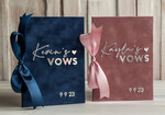 WEDDING VOWS Acrylic Clear Gold Bride and groom vow books, navy blue and blush wedding vow books, personalized vow booklets, his and her vow books, custom wedding vow cases, bridal shower gift14