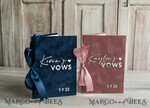 WEDDING VOWS Acrylic Clear Gold Bride and groom vow books, navy blue and blush wedding vow books, personalized vow booklets, his and her vow books, custom wedding vow cases, bridal shower gift14