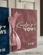 WEDDING VOWS Acrylic Clear Gold Bride and groom vow books, navy blue and blush wedding vow books, personalized vow booklets, his and her vow books, custom wedding vow cases, bridal shower gift14