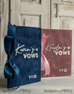 WEDDING VOWS Acrylic Clear Gold Bride and groom vow books, navy blue and blush wedding vow books, personalized vow booklets, his and her vow books, custom wedding vow cases, bridal shower gift14