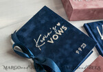 WEDDING VOWS Acrylic Clear Gold Bride and groom vow books, navy blue and blush wedding vow books, personalized vow booklets, his and her vow books, custom wedding vow cases, bridal shower gift14
