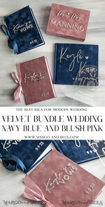 WEDDING VOWS Acrylic Clear Gold Bride and groom vow books, navy blue and blush wedding vow books, personalized vow booklets, his and her vow books, custom wedding vow cases, bridal shower gift14