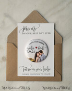 SAVE THE DATES photo magnets Handmade Save the Dates Card with Your Photo Fridge magnet6
