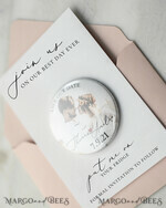 SAVE THE DATES photo magnets Handmade Save the Dates Set Card with Your Photo Fridge magnet4