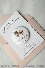 SAVE THE DATES photo magnets Handmade Save the Dates Set Card with Your Photo Fridge magnet4